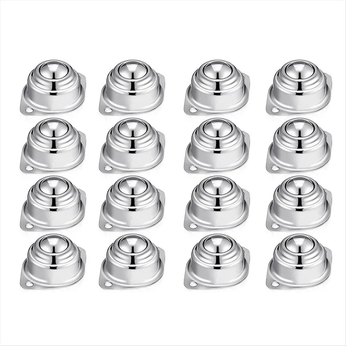 16 Pc Roller Ball Transfer Bearing Carbon Steel Round Compatible with None