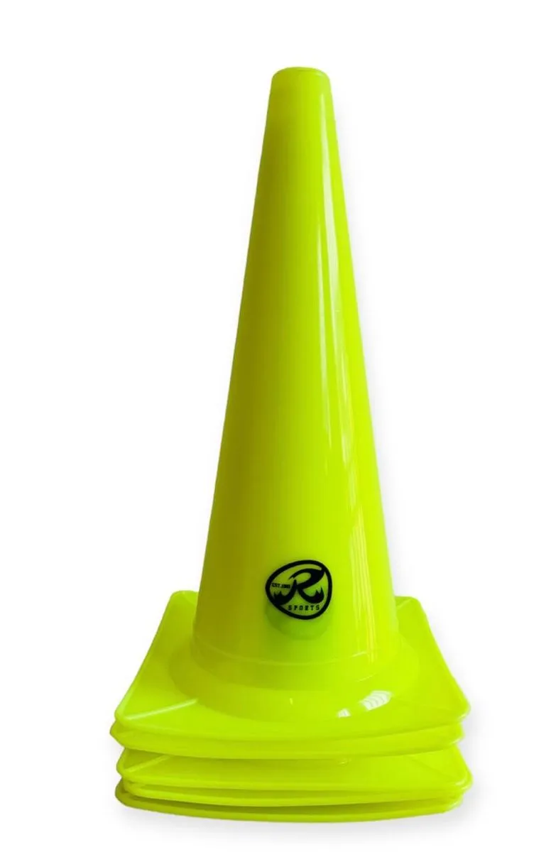Ronex Agility Training Sport Cone Pack of 5 38cm/15 inch - Lime