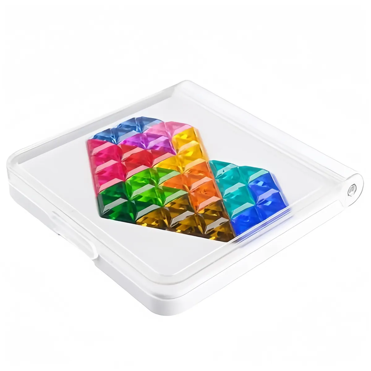 Acrylic Heart Shaped IQ Puzzle - Educational Board Game for Kids