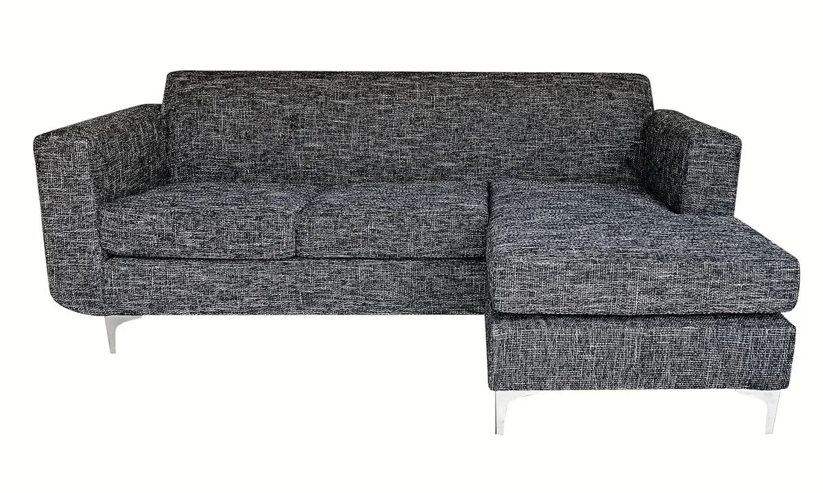 Grey Woven Universal 3 Seater with Ottoman Couch Set