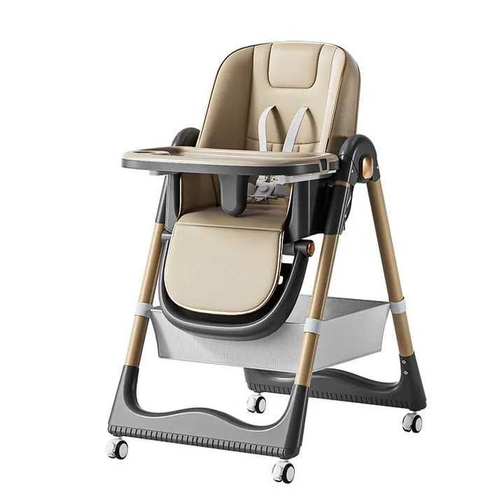 Multifunctional Baby High Feeding Chair - Brown