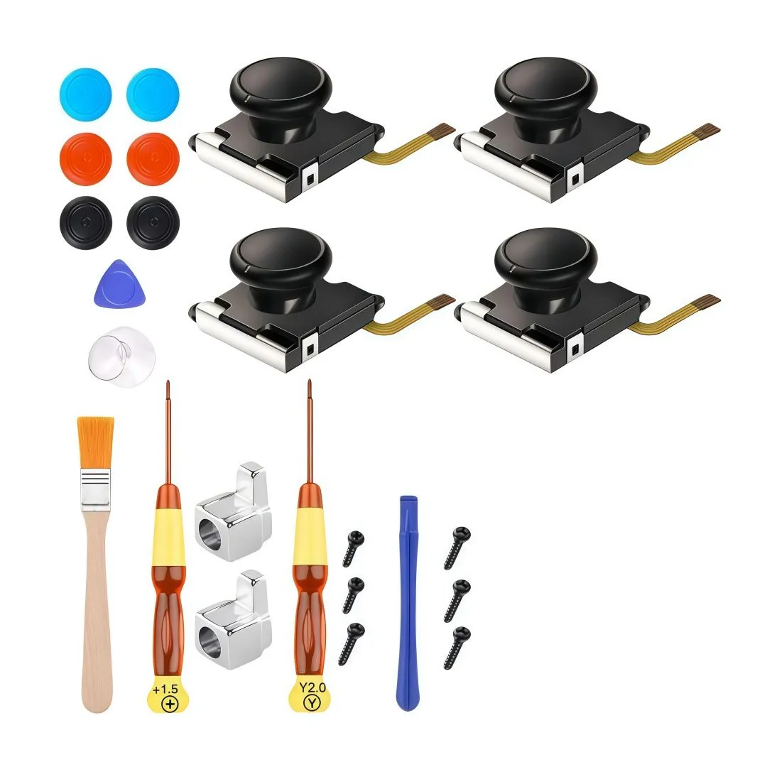 Hexchasty 25 Pack Joycon Joystick Repair Kit Compatible W/ Switch