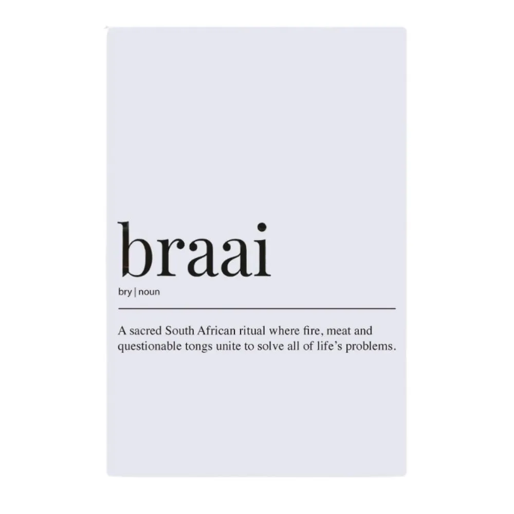 A4 Metal/Tin Poster - Braai | Funny Wall Art | Made in SA