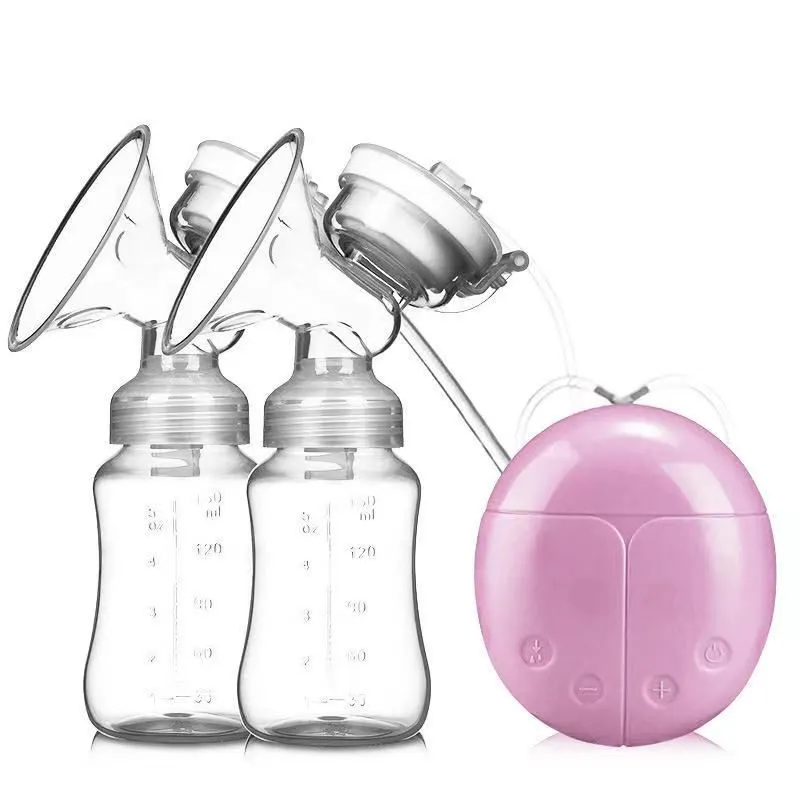 Nursing Breast Pump Bilateral Milk Pump Baby Bottle Electric Breast-Pink
