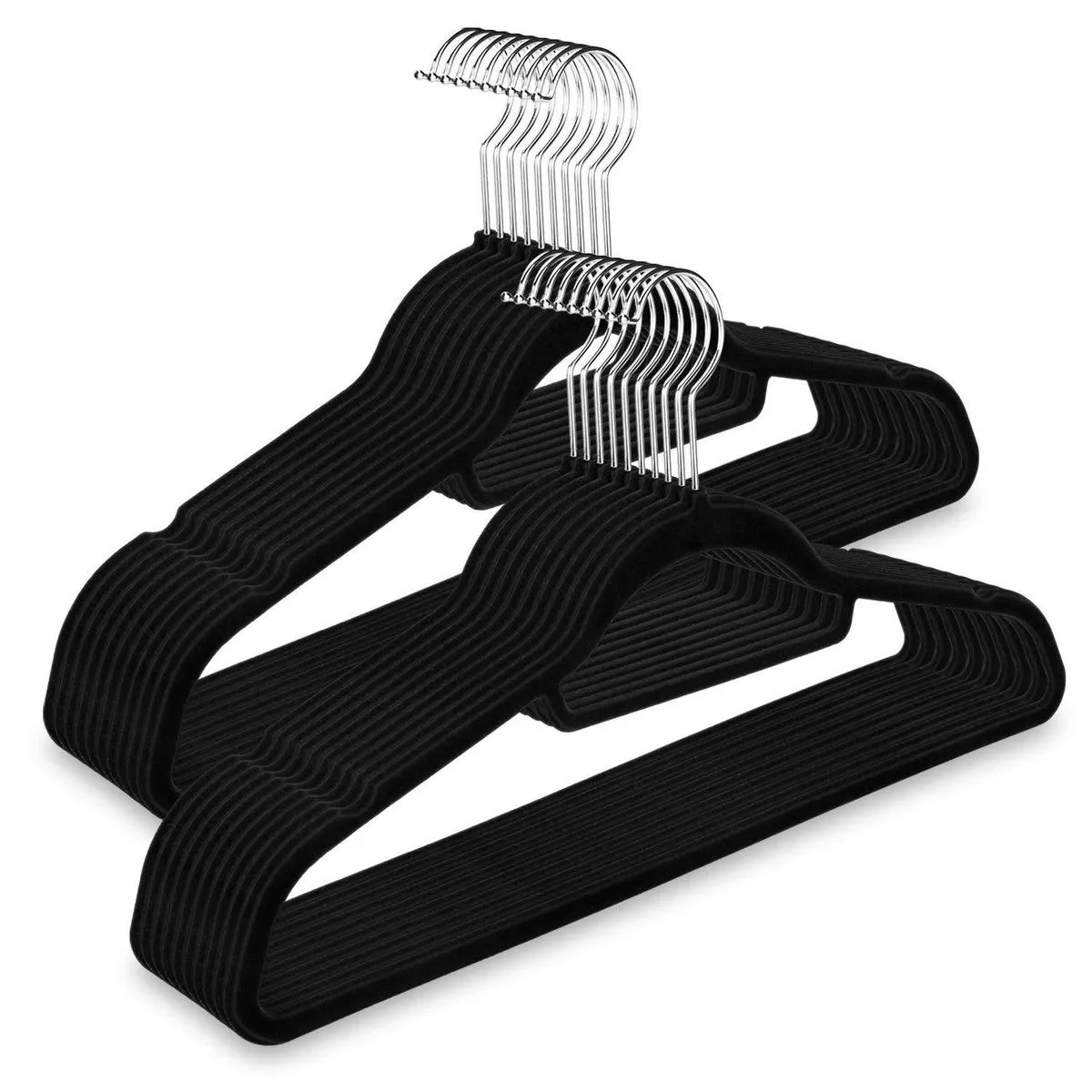 Flocked Home Anti-Slip Non-Marking Storage Rack Clothes Hanger 60PCS
