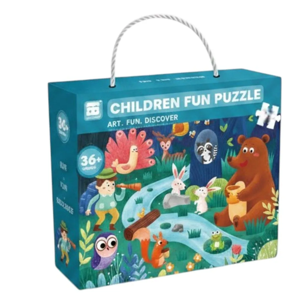60 Piece - Adventure Themed Children's Puzzle - Blue