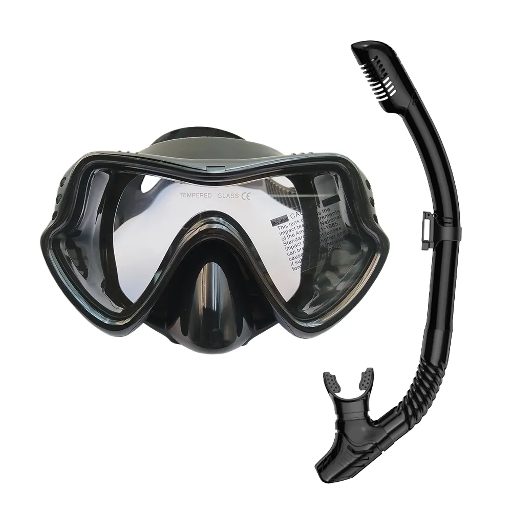 Snorkeling Gear for Adults with 180 Degree Tempered Glass Anti Fog