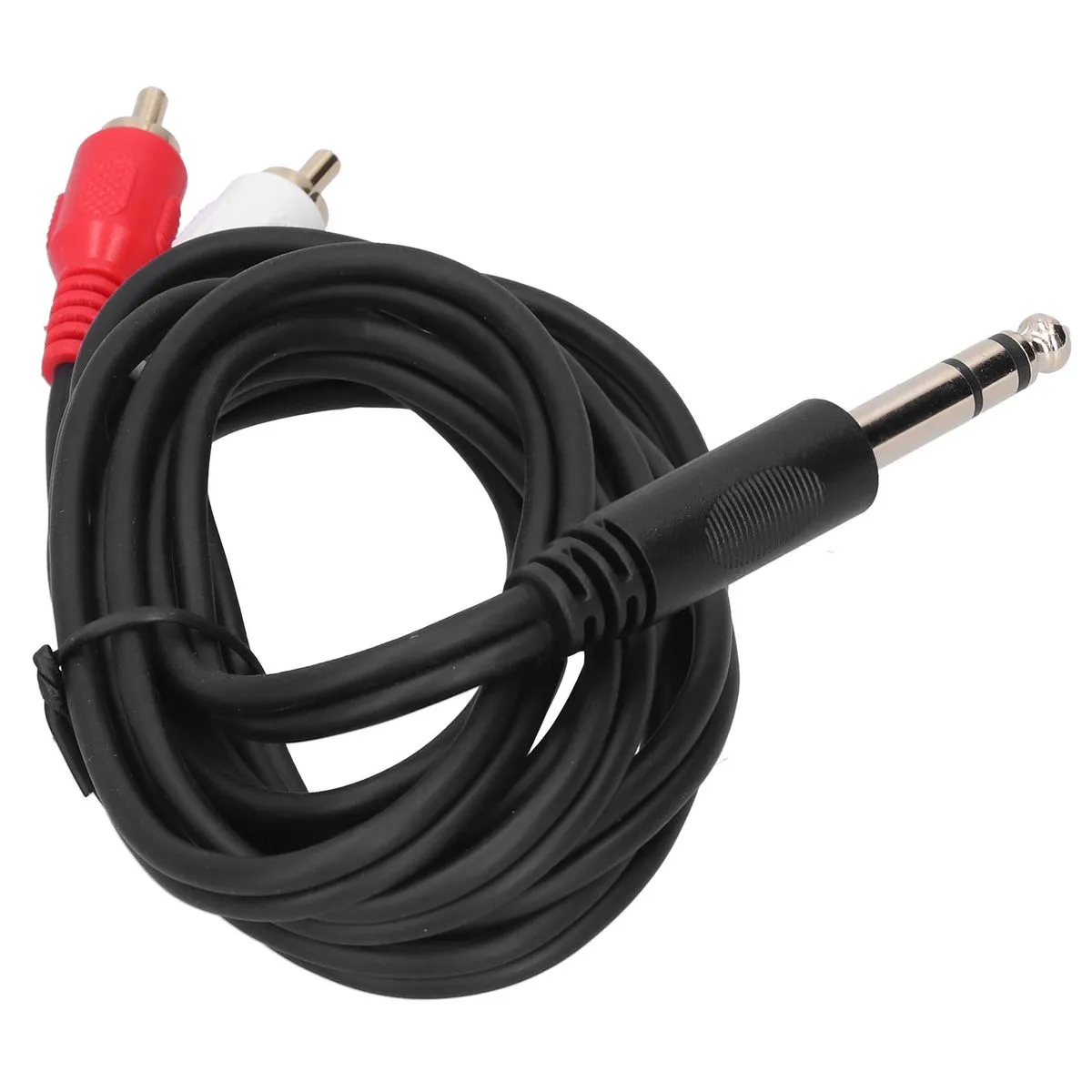 6.35mm to RCA Stereo Cable, Dual Male Adapter for Audio Systems