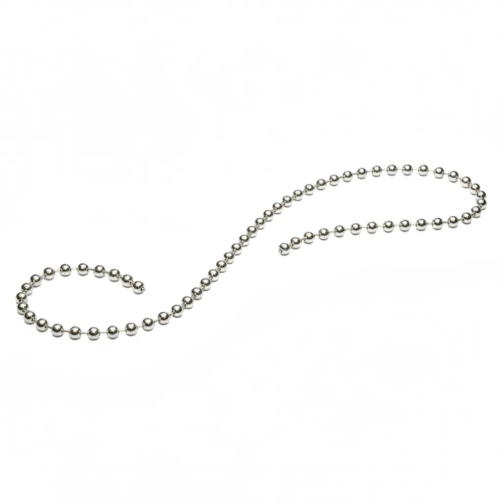Krafft 3.2mm Solid Brass Ball Chain 1m Length Nickel Plated - 2 Pack
