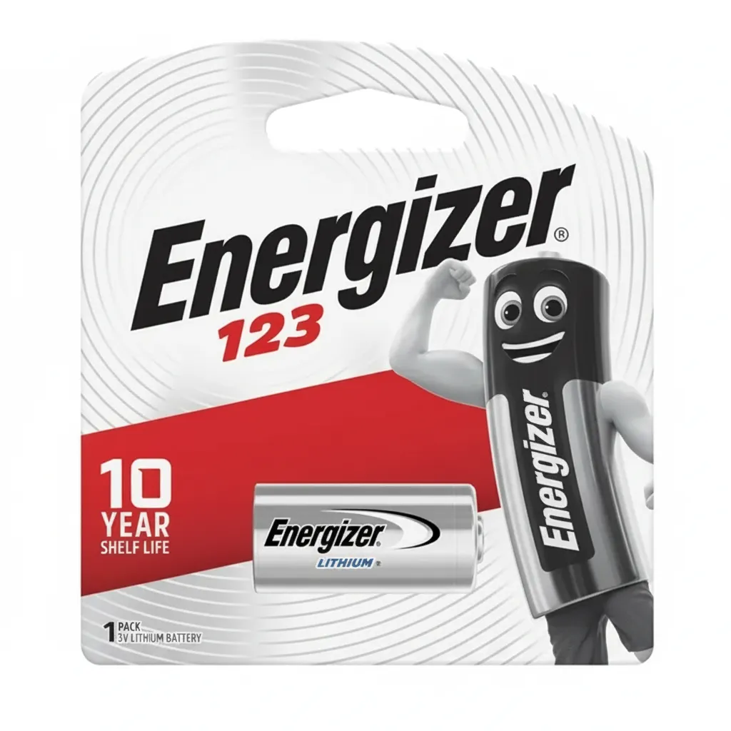 Energizer Lithium Photo Battery 3V 123 for Cameras and Devices