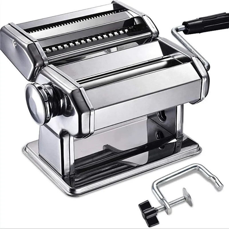 Manual Pasta Maker Machine, Stainless Steel Pasta Roller and Cutter