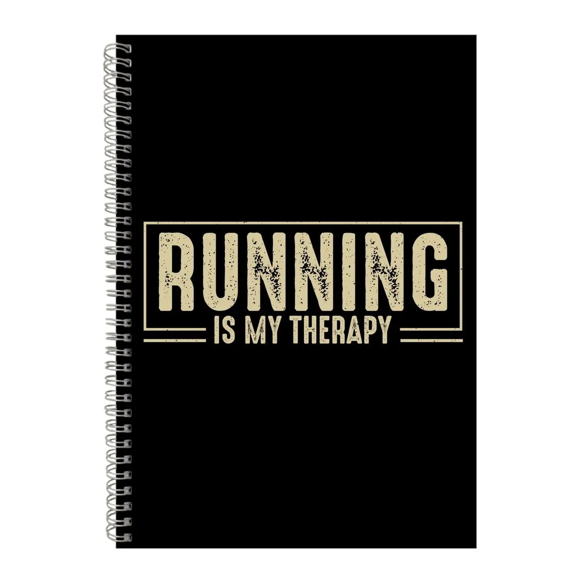Run Therapy A4 Notebook Spiral Lined Running Graphic Saying Notepad Gift178