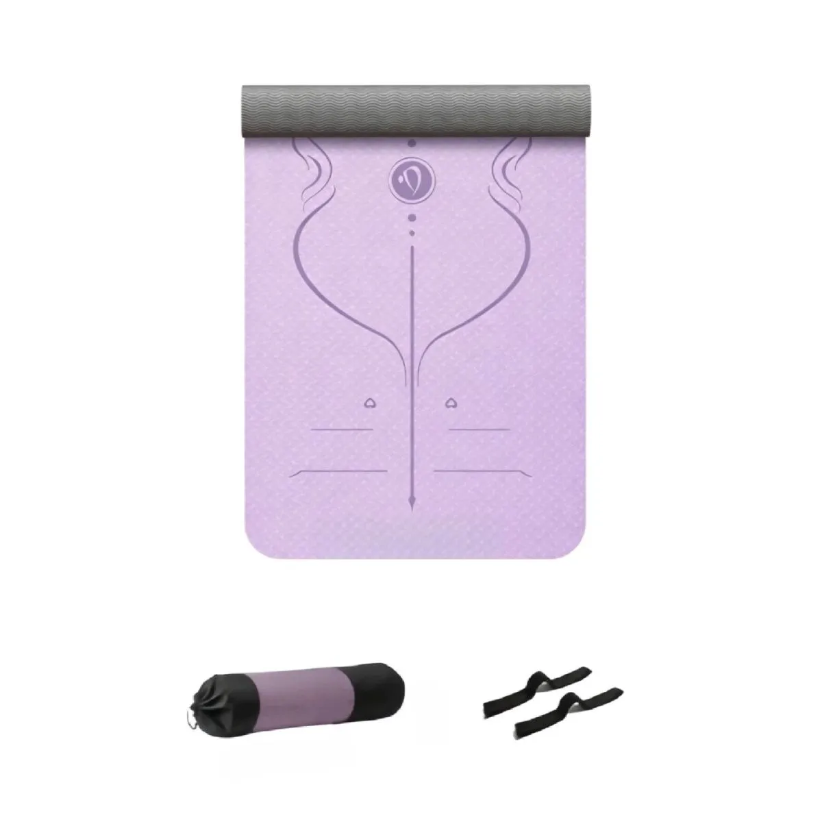183x80cm Non-Slip TPE Yoga Mat with Carry Bag & Straps