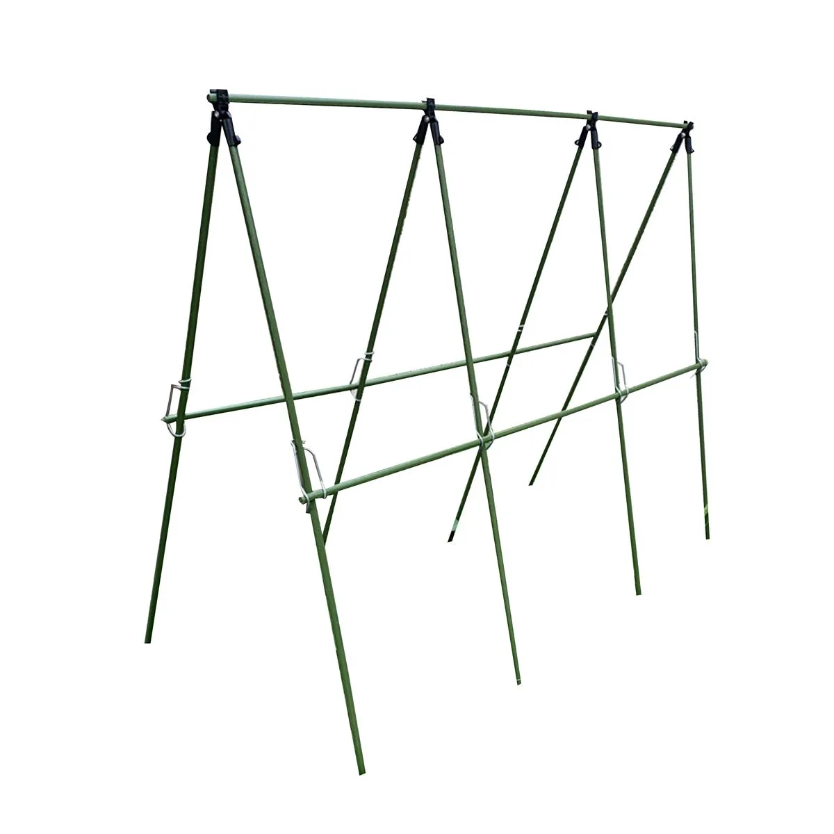 11PCs 120cmx90cm Metal Green Plant Stakes Plant Climbing Rack Support