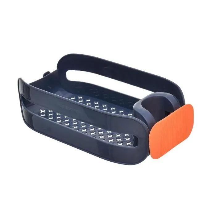 Plastic Sink Holder Corner Storage Drain Rack - Black
