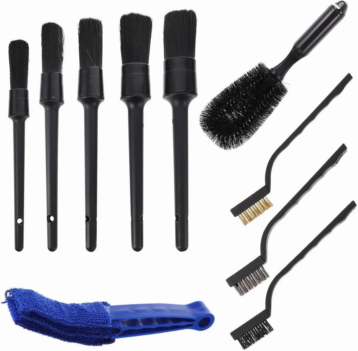 10pcs Car Cleaning Brush Set Automotive Detail Brushes for Interior