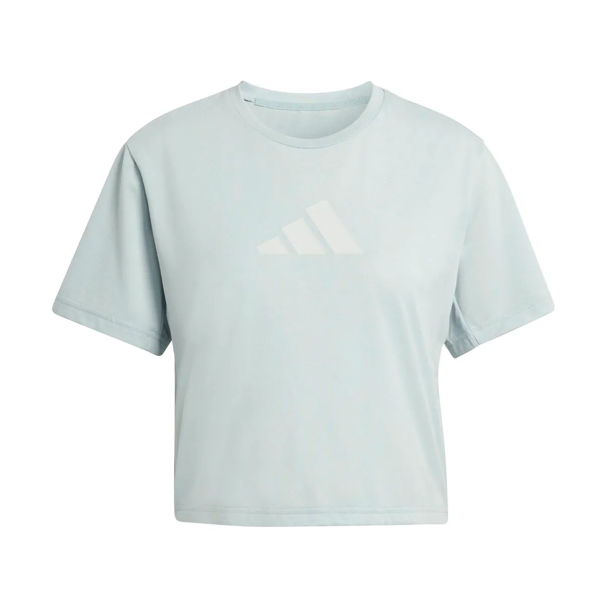 adidas Women's Train Essentials Big Logo Performance Training T-Shirt -Sage