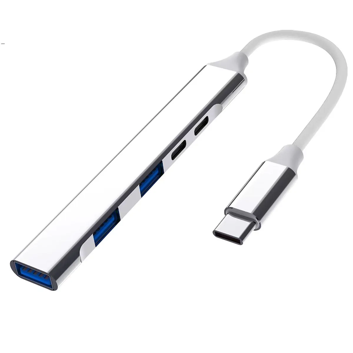 PD Charge USB C HUB Splitter Type C 3.0 Aluminum 5 in 1 Extender 2pcs