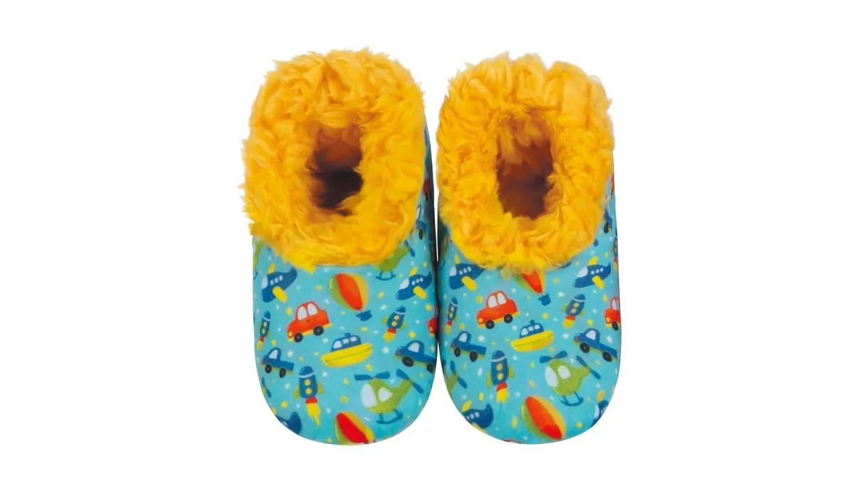 Snoozies Toddler Cars Fleece Slippers