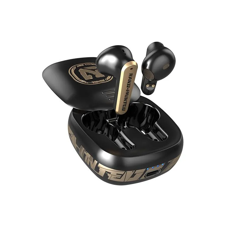 Wireless Bluetooth Earphones, Semi in Ear Esports Games - Black