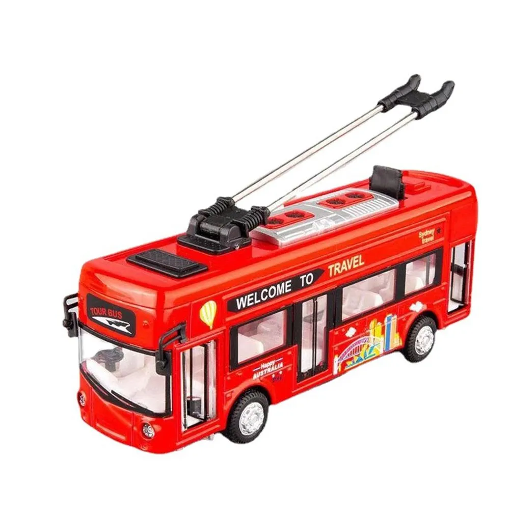 1 50 Kids Toys London Single Decker Tram Bus Vehicles Car Toy Red