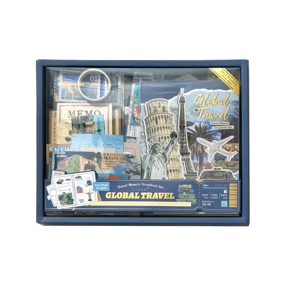 MIkaco DIY Scrapbook Journal Gift Set - Global Journey