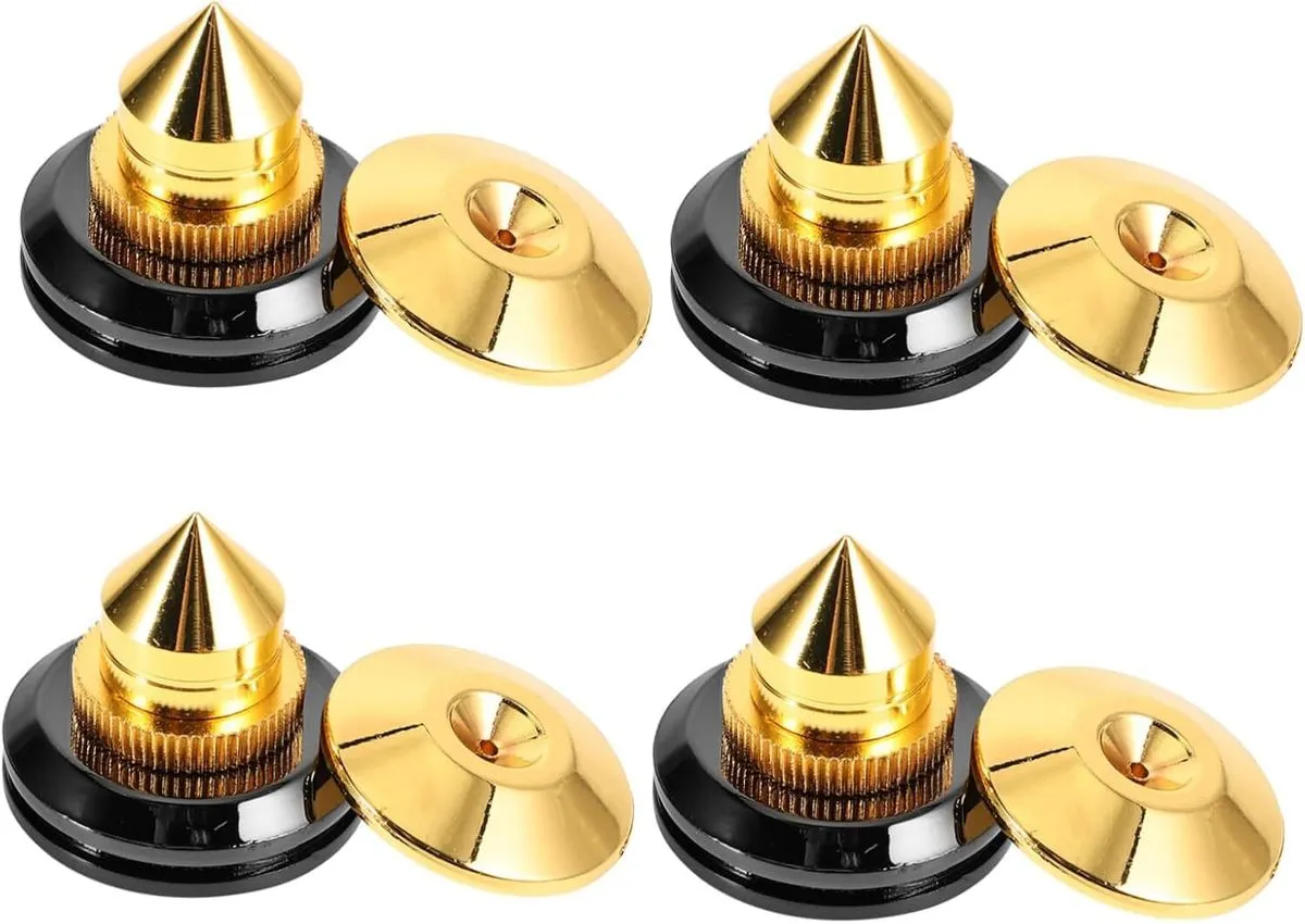4pcs Speaker Isolation Spikes Alloy Isolation Feet for Home Audio