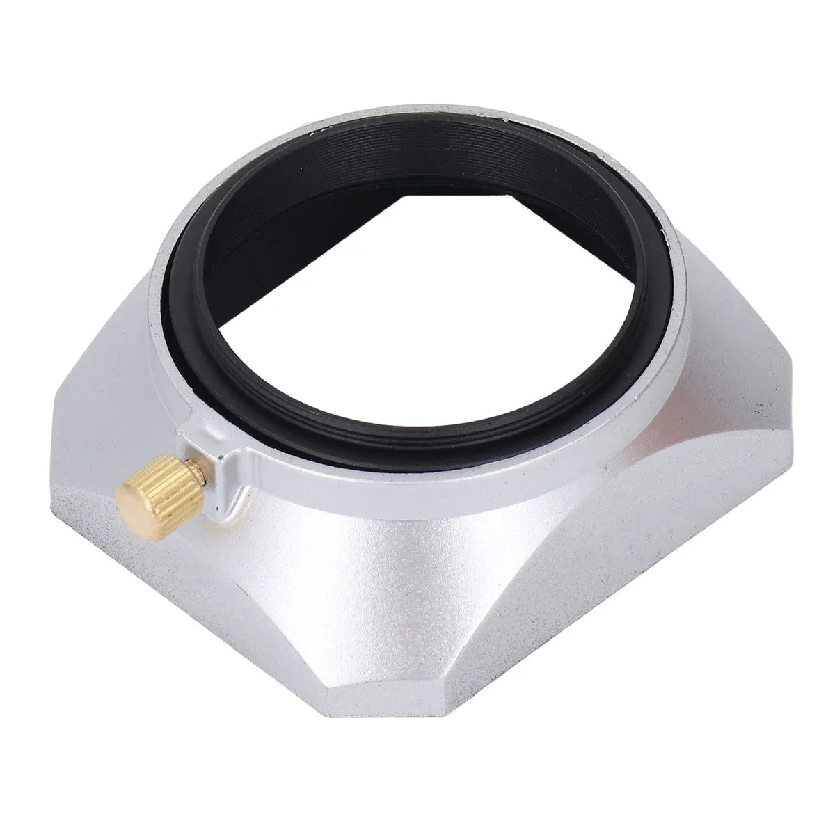 46mm Retro Square Lens Hood (Silver)