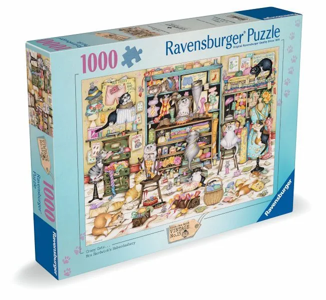 Ravensburger 1000pc Crazy Cats Haberdashery