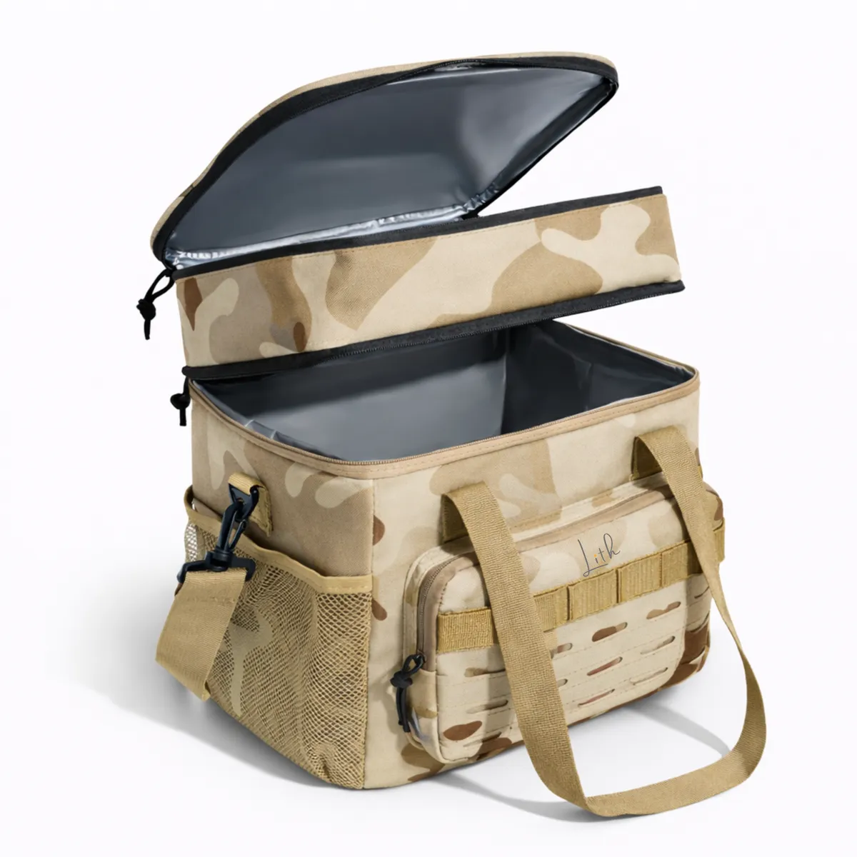 Lith Tactical 19.5L Double Layer Insulated Lunch Cooler Bag - Beige