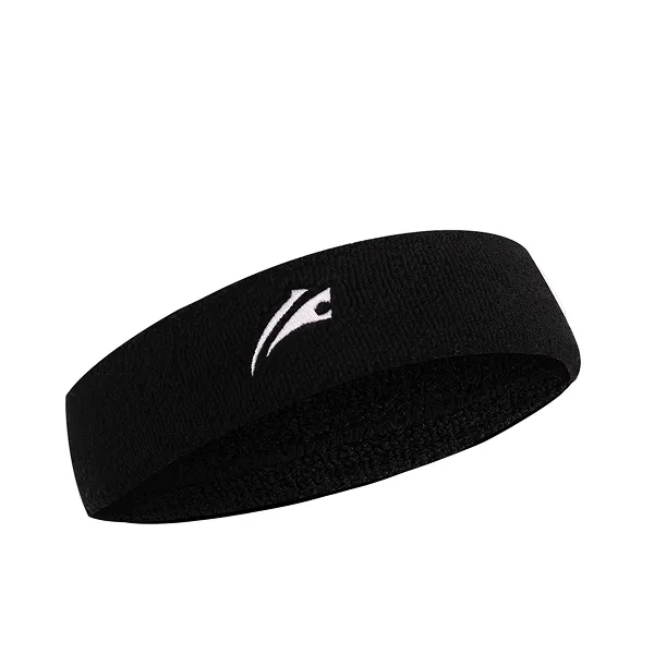 Unisex Sports Sweatband Headband High
 Elastic Absorbent Fitness Hair Band - Black