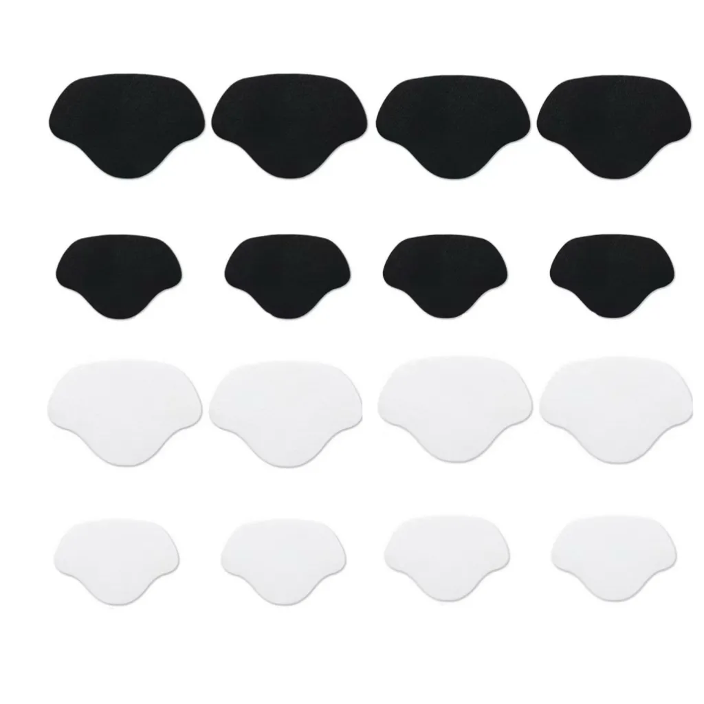 8 pairs Self-Adhesive Shoe Heel Hole Repair Patches,protect sneakers,Unisex - Black, White