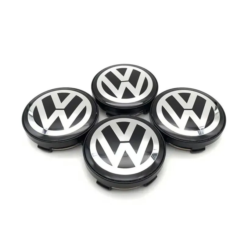 60/56/10mm Alloy Wheel Centre Caps for VW Volkswagen - 4 Piece