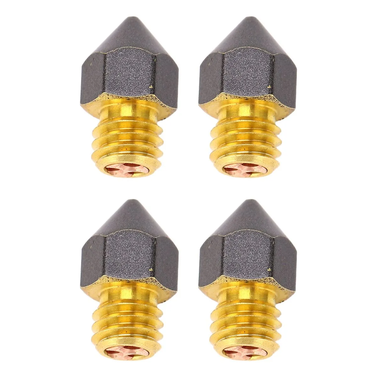 4-Pack Ender-3 Nozzles - 0.3mm 3-Hole High Flow Brass