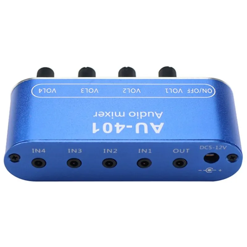 Stereo Mixer (4 Input 1 Output ) Diy Headphones Amplifier Case Dc12V