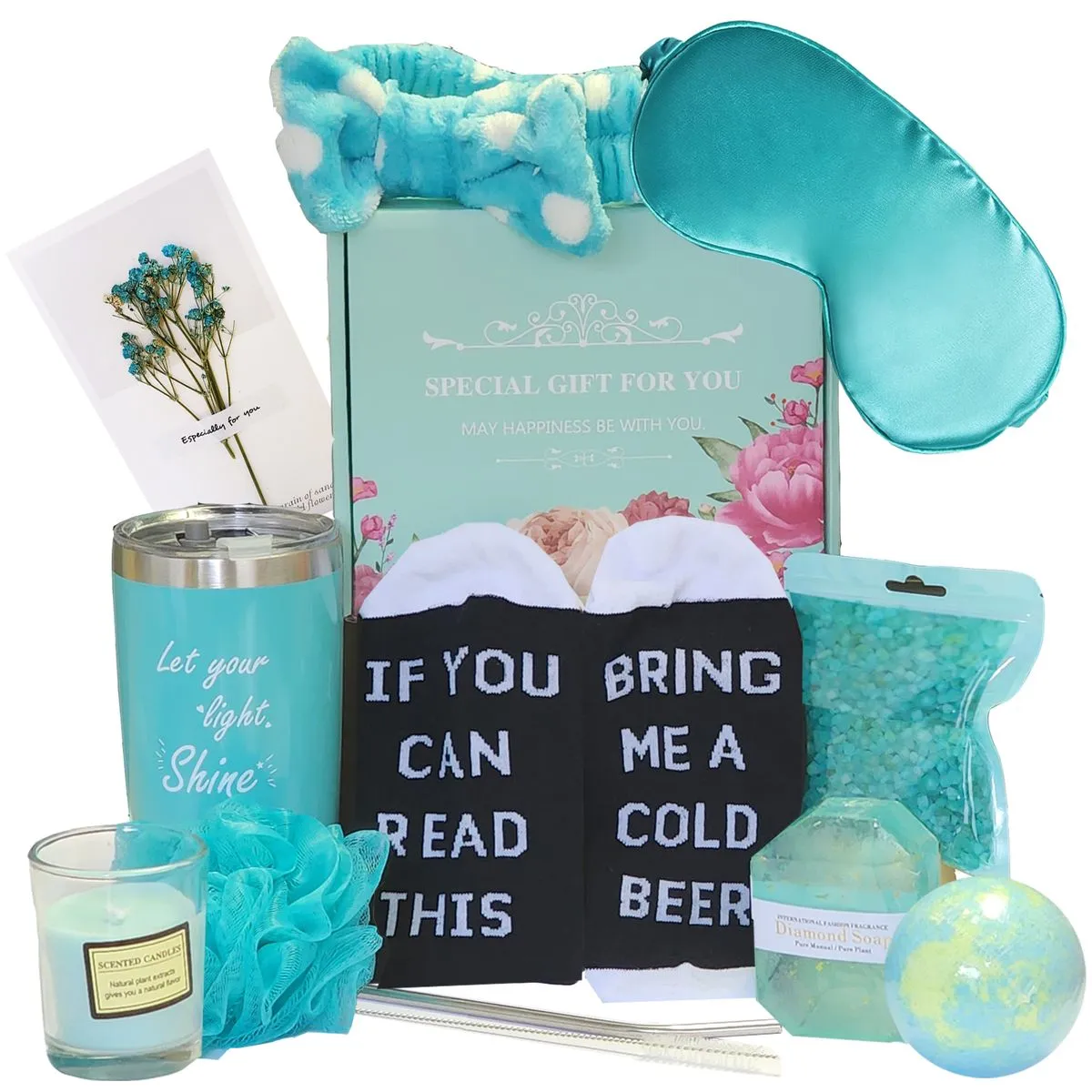 13 Pieces Spa Bath Set Valentine Gifts For Women Her Birthday - Blue