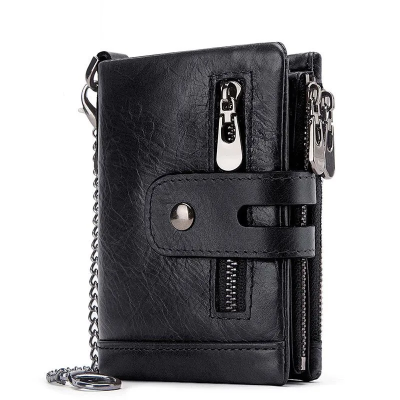 Stylish Genuine Leather Wallet For Men - Black