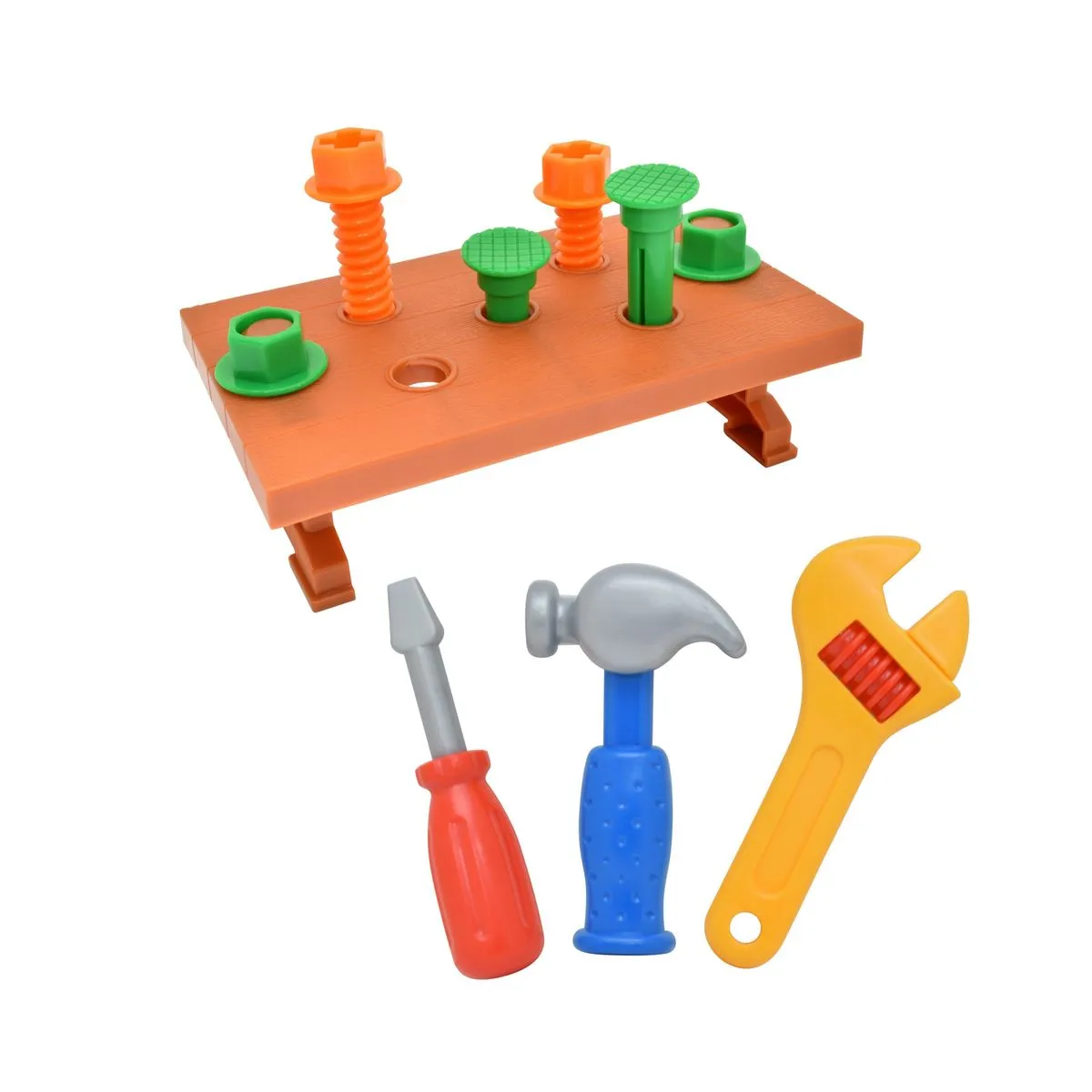 Kids Construction Tool Set 12pc with Portable Work Bench