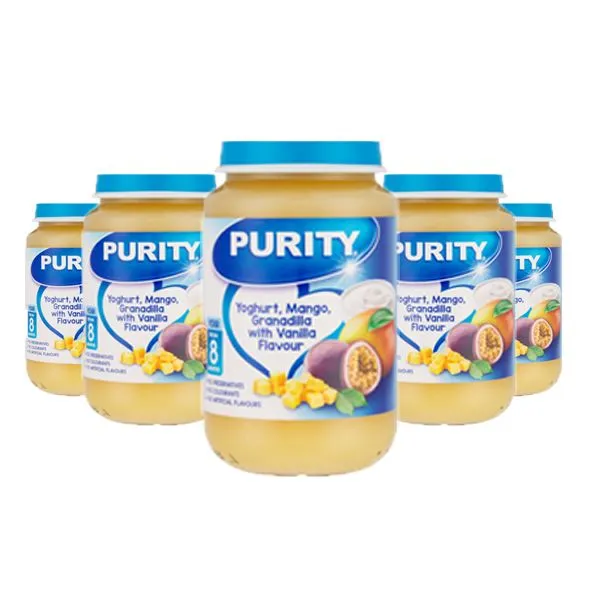 Purity Yoghurt, Mango, Granadilla With Vanilla Flavour Baby Food -6x200ml