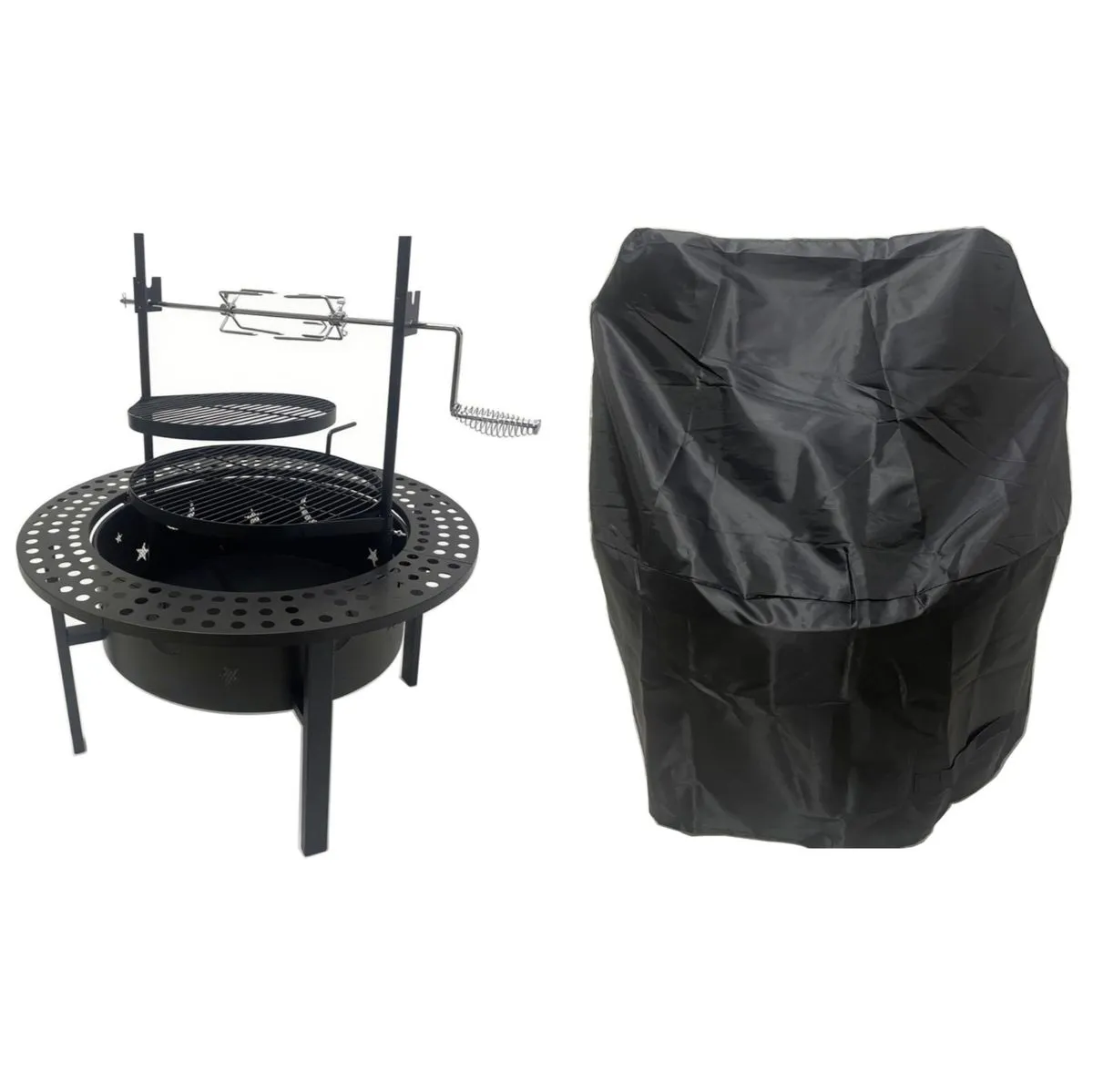 Firedome Mega - Multi-Functional Wood Burning Fire Pit, Grill & PVC Cover