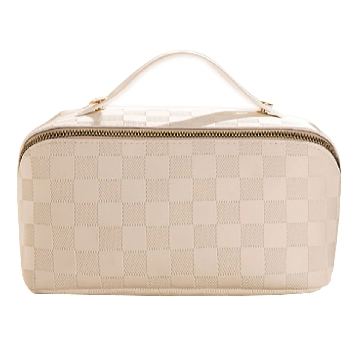 White partition makeup bag