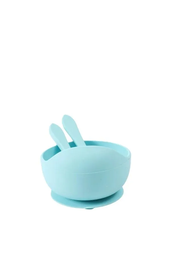 Silicone Feeding Bowl Set - Blue