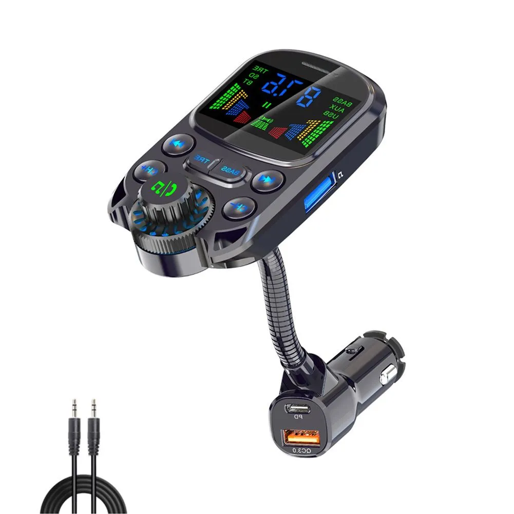 Bluetooth 5.3 FM Transmitter: PD30W Fast Charge & HiFi Audio Player