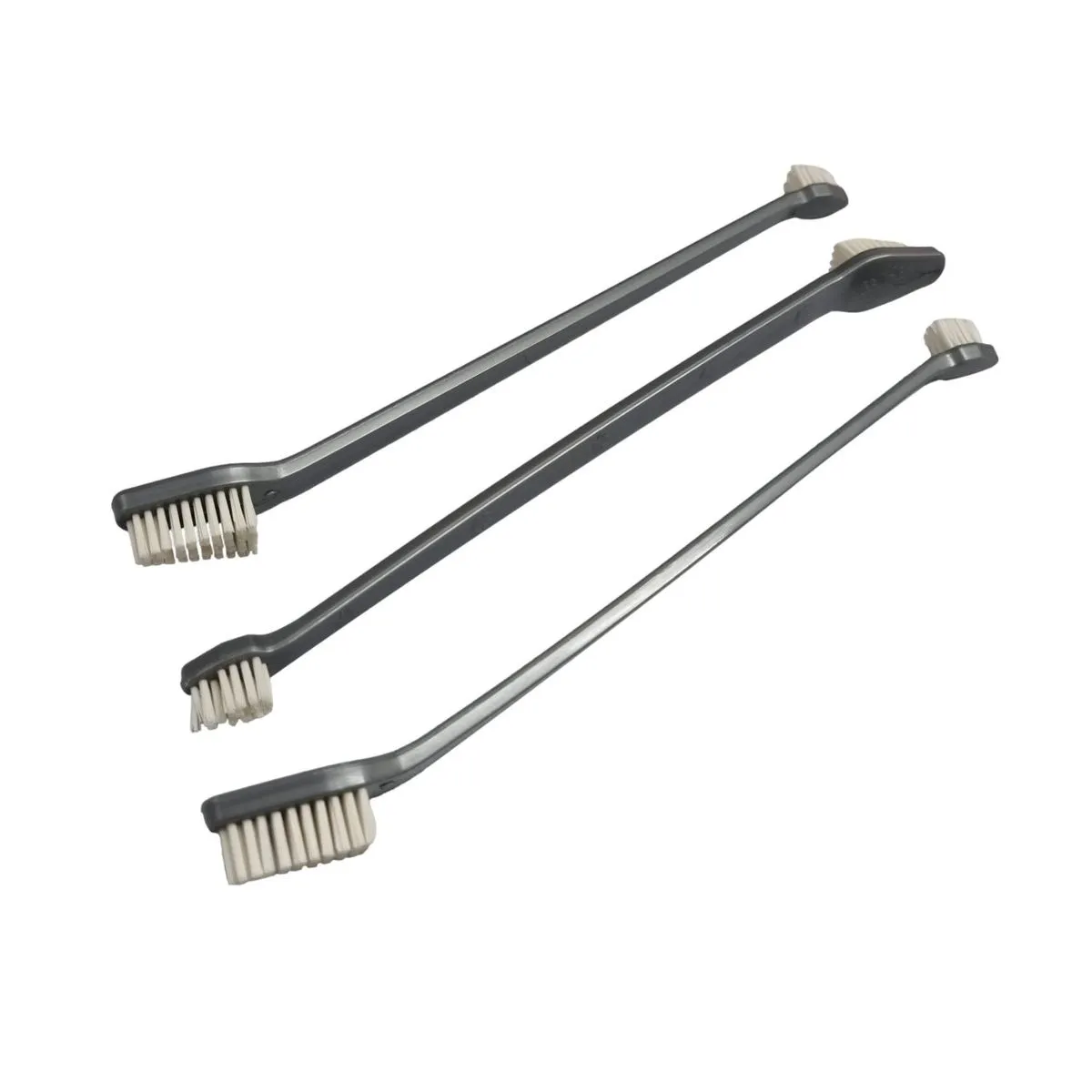 Nunbell Double-Headed Pet Dual End Dog Toothbrush Dental Care Kit Set of 3