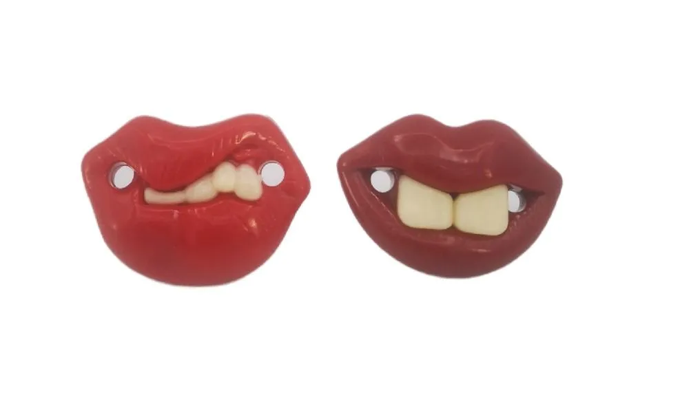 Funny Dummy Pacifiers For Babies - 2 Pack Teeth Design
