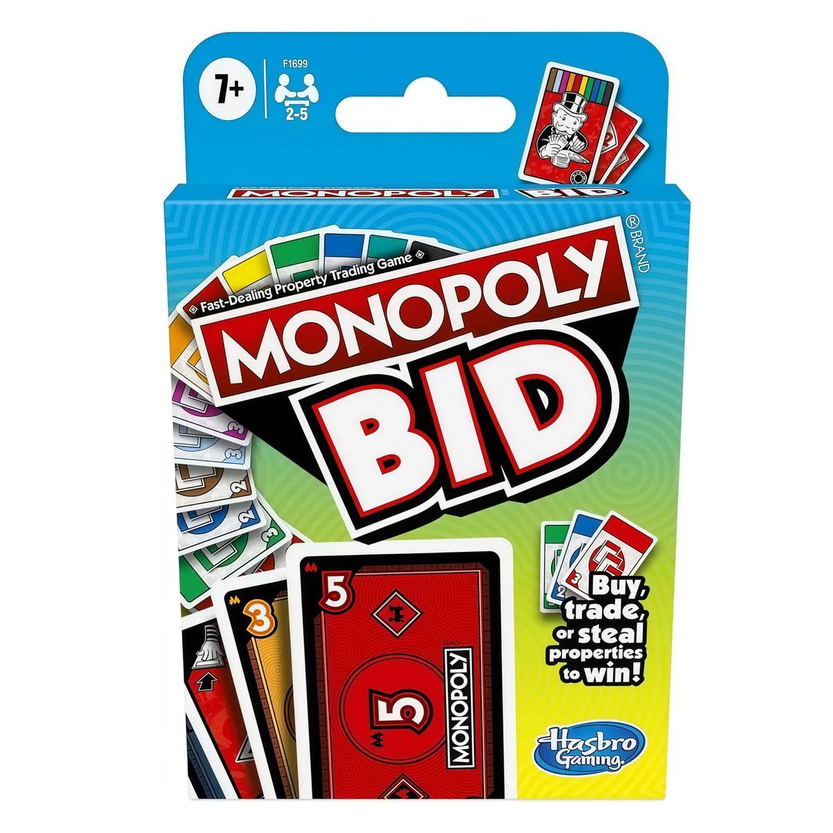 Monopoly Bid Card Game,Fast-Playing Card Game For Families Party