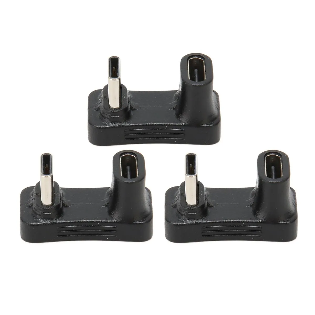 3 Pieces U-Shaped USB-C Adapters, 100W, 10Gbps, 4K