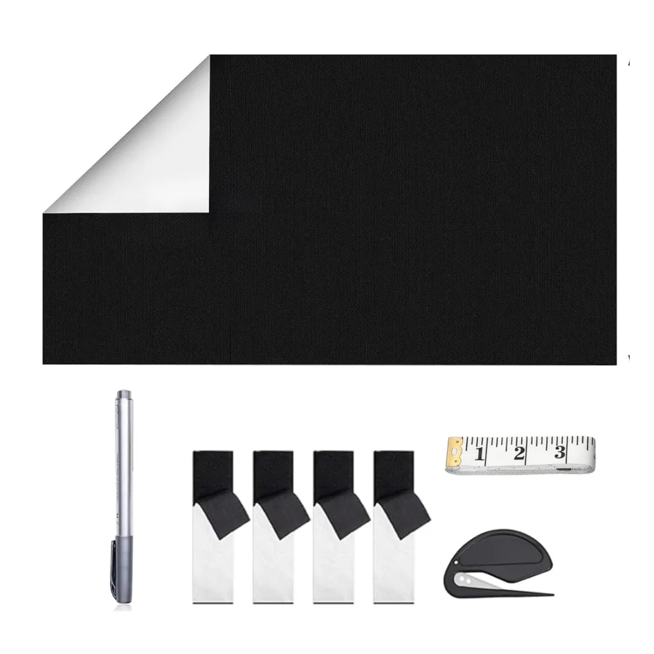 Bestby-DIY 100% Blackout Window Cover Kit Cut-to-Size Light Blocker Curtain