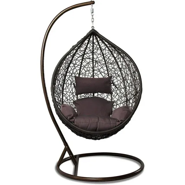 Hanging / Nest Chairs Patio / Garden / Balcony Swing Chairs - Black