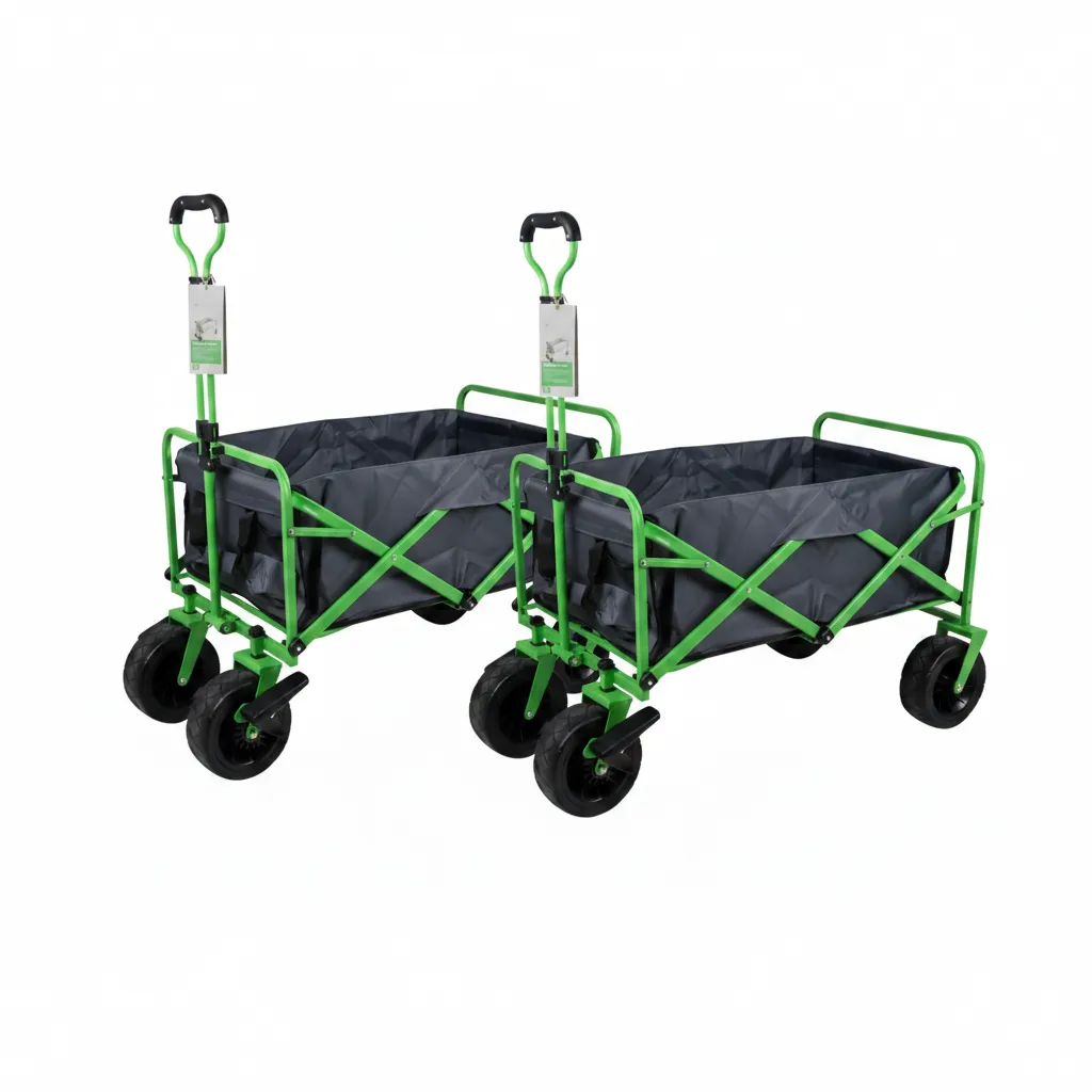 Kaufmann Garden Utility Trolley with Tailgate for Easy Transport - 2 Pack
